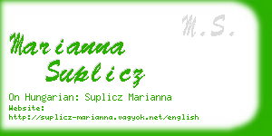 marianna suplicz business card
